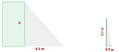 grafische Darstellung des Problems mit Gebäude und Mast