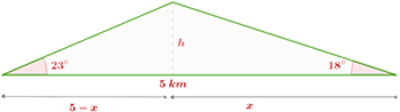 Unregelmäßiges Dreieck und der Satz des Pythagoras