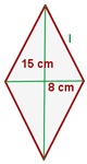 Ejemplo de diagonales del rombo 2
