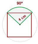 grafica sector circular y cuerda