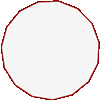 ejemplo de pentadecagono representación gráfica