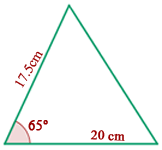 Ejercicio 3 de triángulo grande criterio LAL representación gráfica