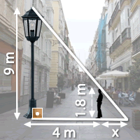 Hombre y poste de luz