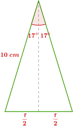 triángulo isosceles y Pitágoras