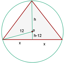 Triangulo inscrito en una circunferencia