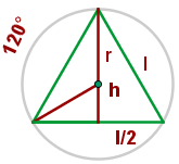 Triangulo equilatero y circunferencia