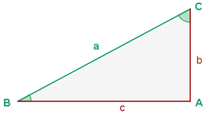 segundo triangulo ABC Para calculo de un lado faltante 