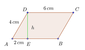 área del romboide 2