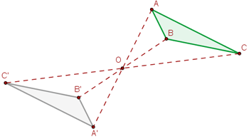 Simetría respecto a un punto O