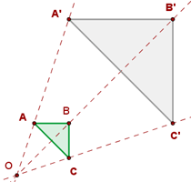 Proyección de una triángulo