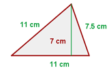 Área del triángulo.