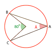Ejercicios interactivos: angulos en la circunferencia