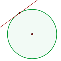 Conica y recta tangentes