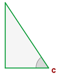 representación gráfica de triangulo semejante con ángulo distinto al ángulo recto igual