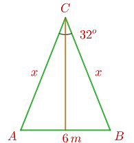 Poste con cables - triangulos isosceles