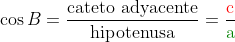 fórmula del coseno