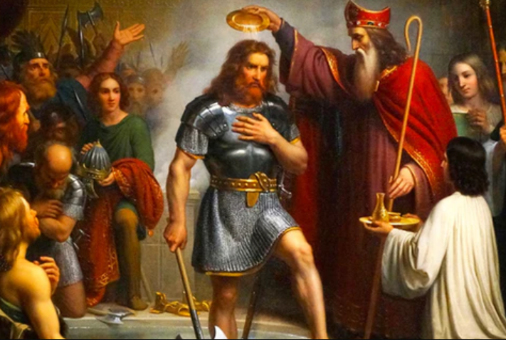 bapteme de clovis en peinture