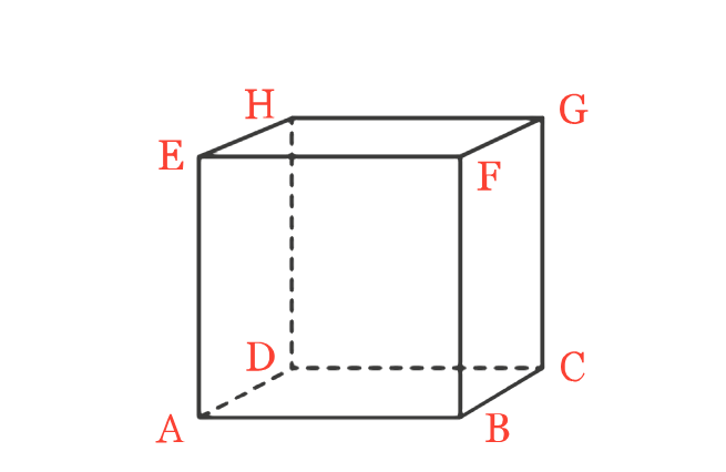 dessin d un cube representant la perspective cavaliere dans un manuel