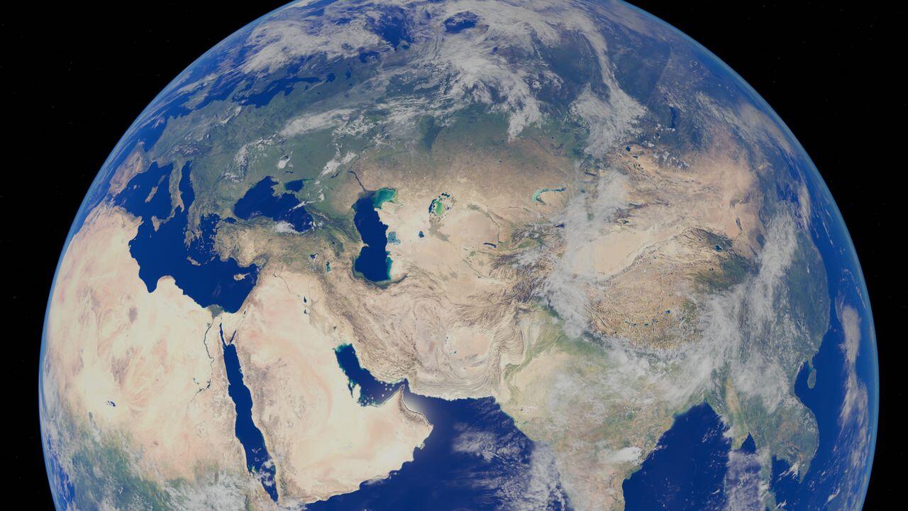 vue en gros plan de la planete terre