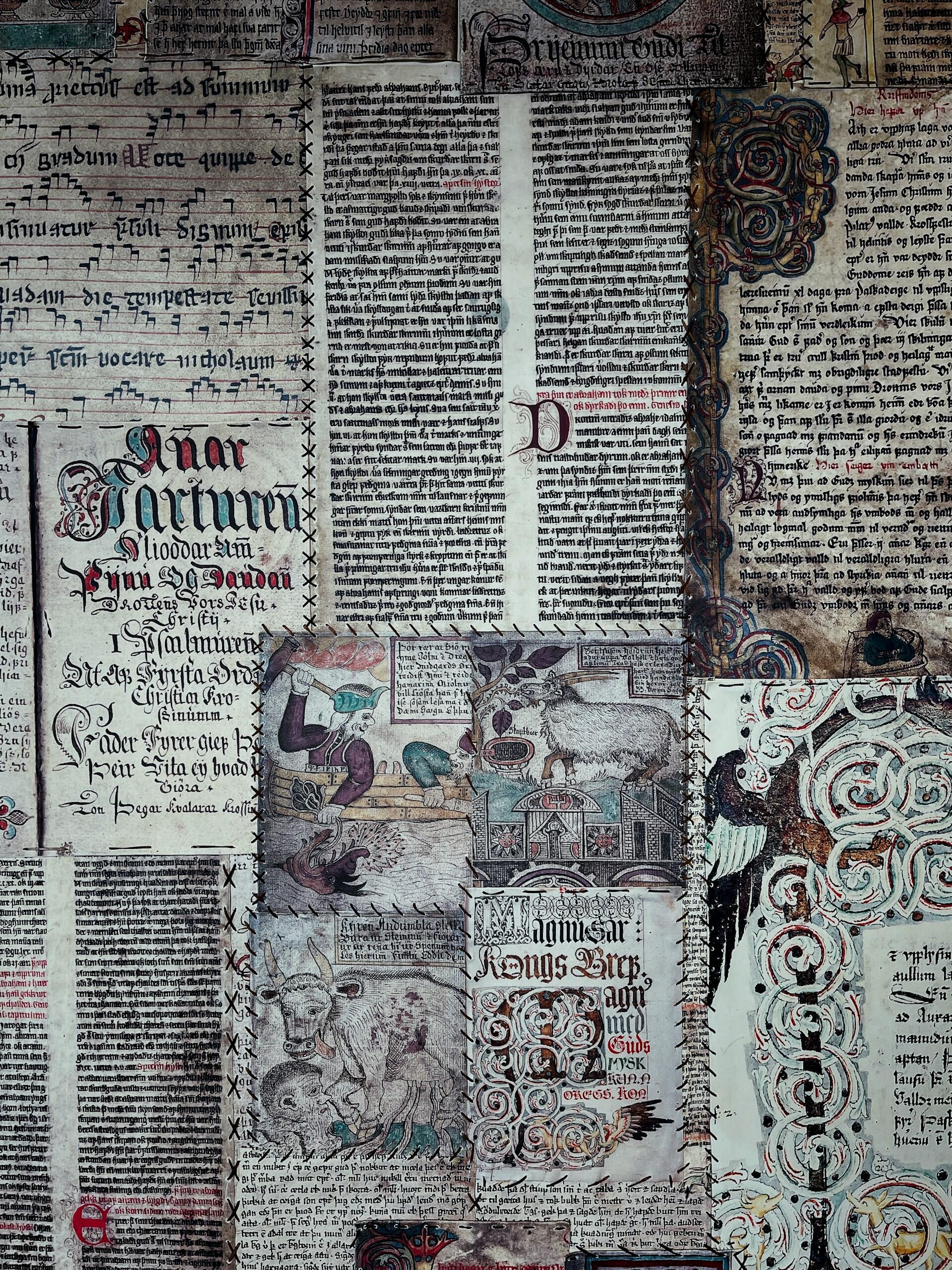 manuscrit avec écritures latines