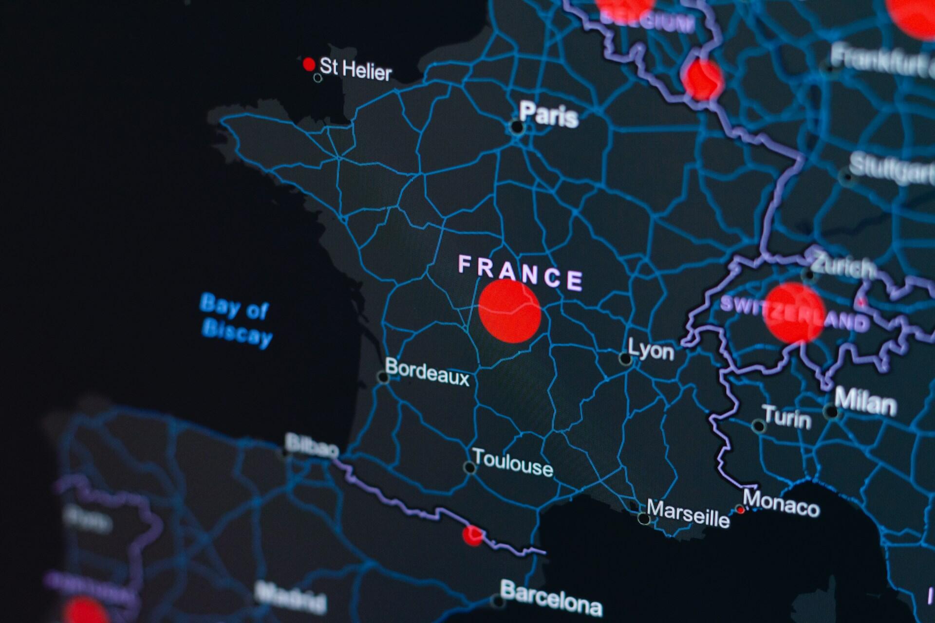 carte de la France villes
