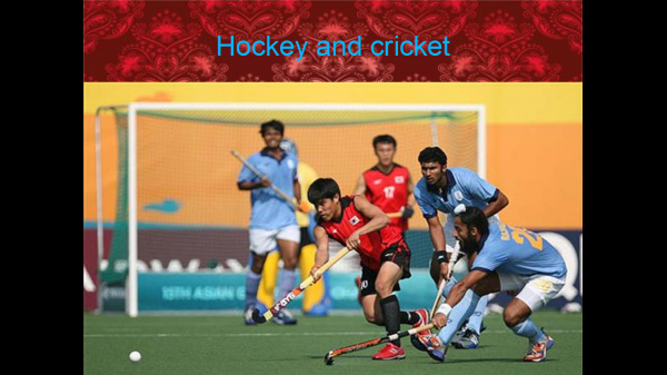 hockey et cricket en Inde 