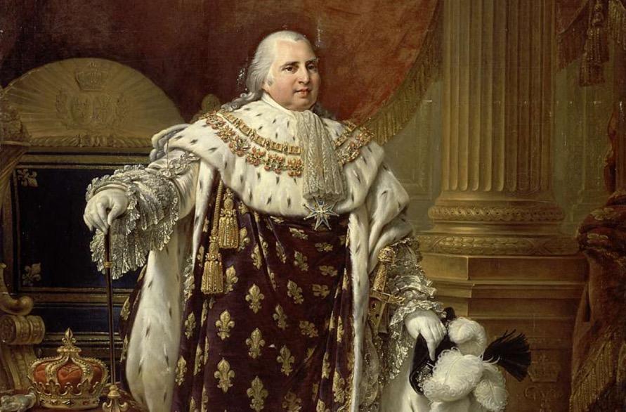 Louix XVIII et son rôle dans l'instauration de la monarche constitutionnelle.