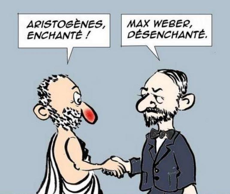 L'expression désenchantement du monde a été définie en 1917 par le sociologue Max Weber pour désigner le processus de recul des croyances religieuses et magiques au profit des explications scientifiques. Le concept est étroitement lié aux idées de sécularisation et de modernité.