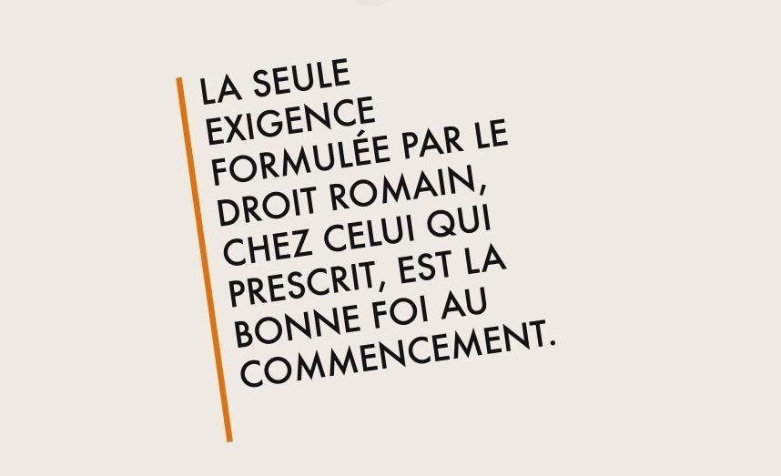 Il existe désormais deux titres distincts dans notre code civil : le titre XX réformé sur la prescription acquisitive et le titre XXI nouveau sur la prescription acquisitive.