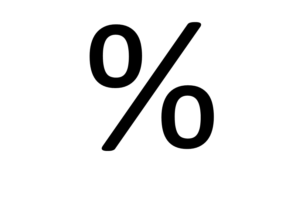 A quoi ressemble le symbole du pourcentage ?