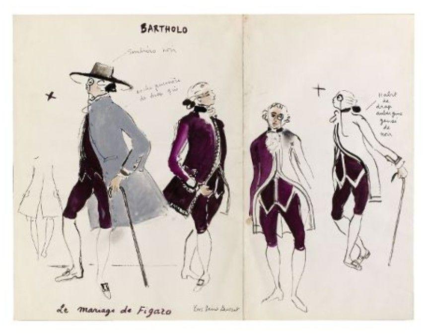 Qui a dessiné les costumes du Mariage de Figaro .