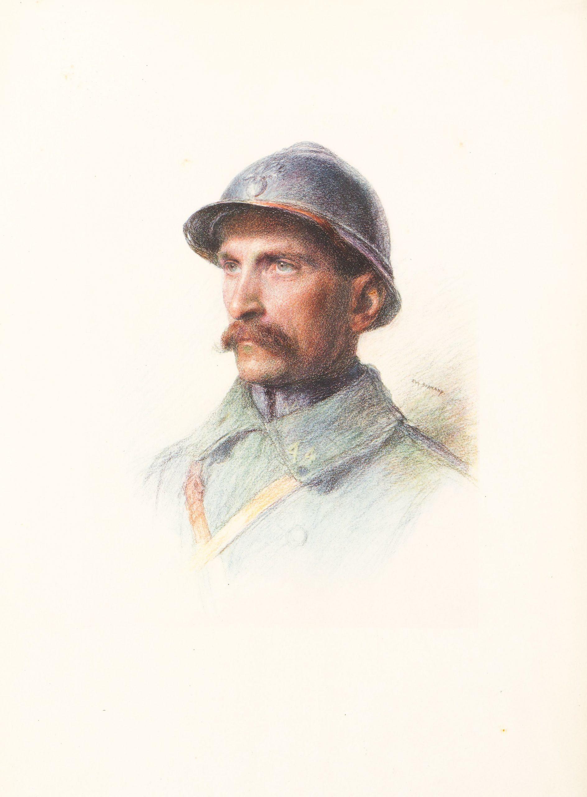 Un portrait de soldat de la Première Guerre mondiale.