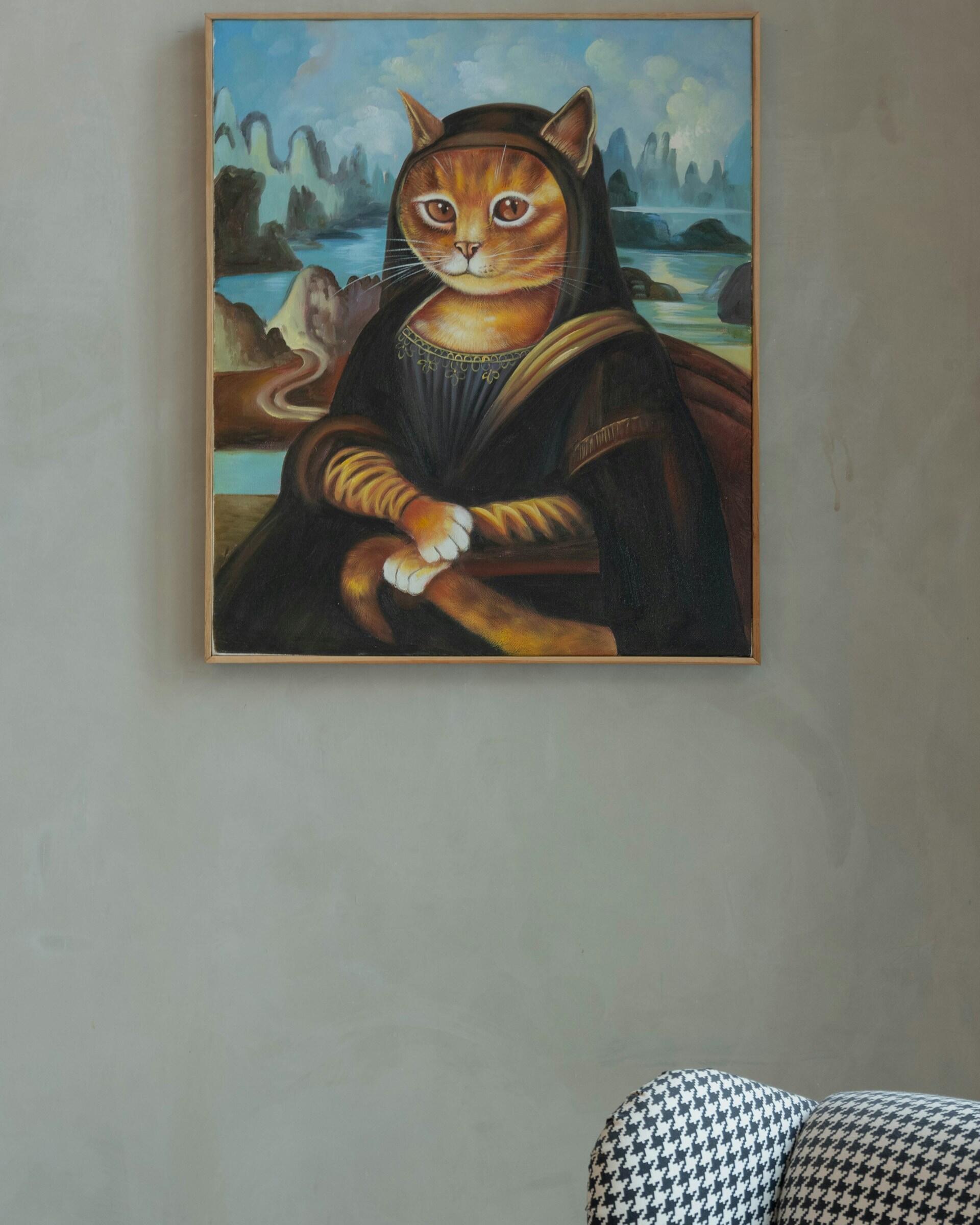 peinture chat vêtements femme