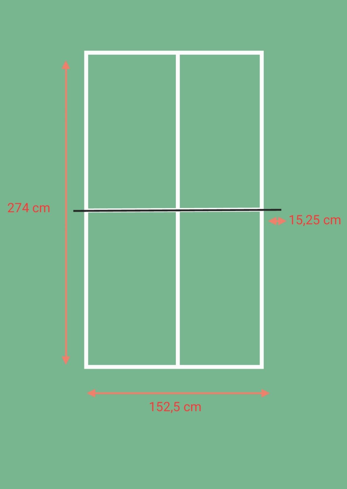 Combien mesure une table de tennis de table ?