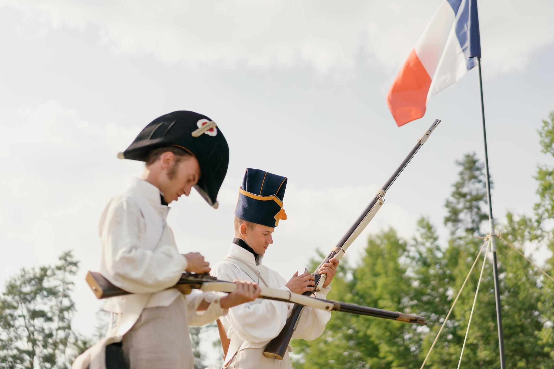 représentation historique de Napoléon et ses troupes