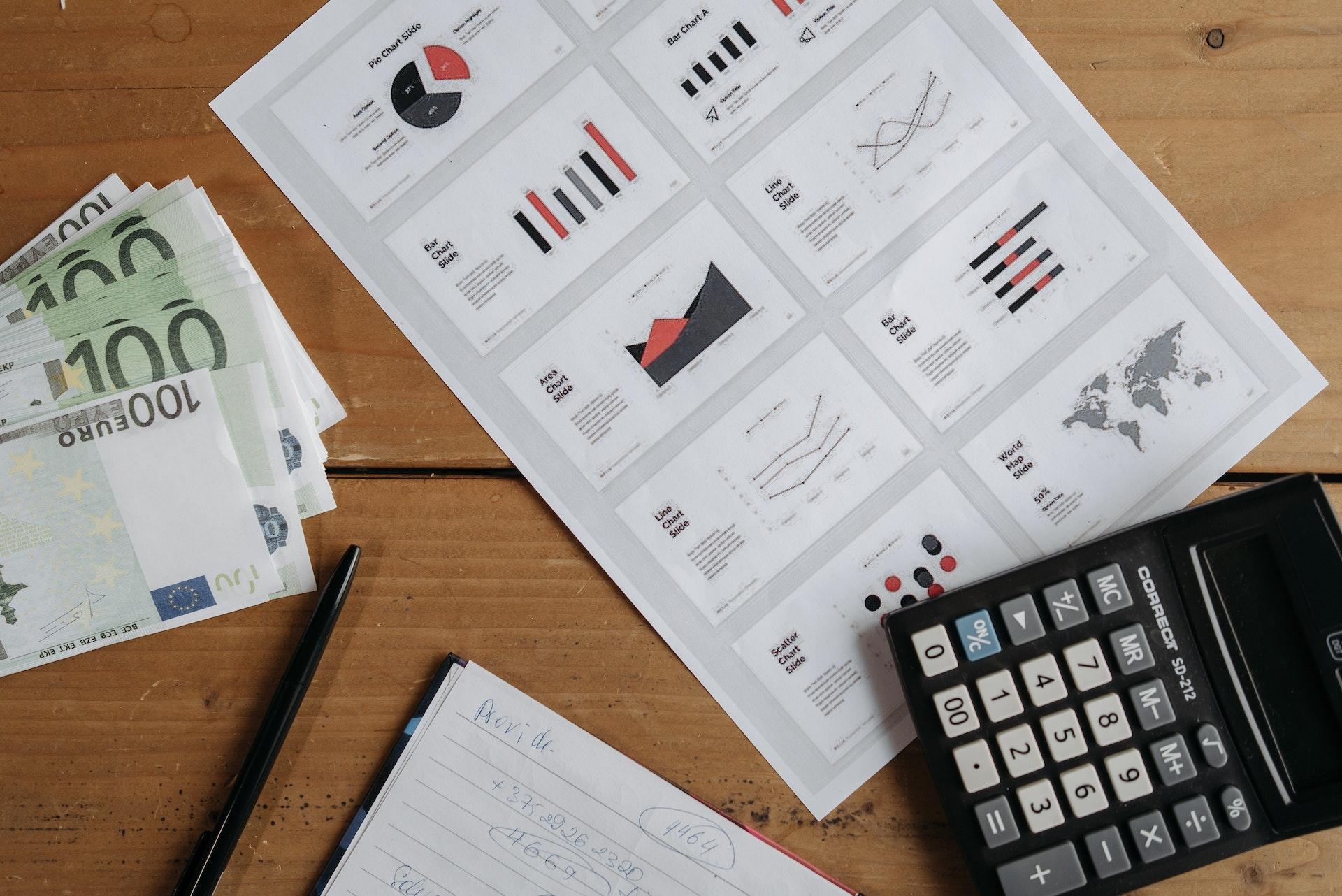 feuilles de rapport financier
