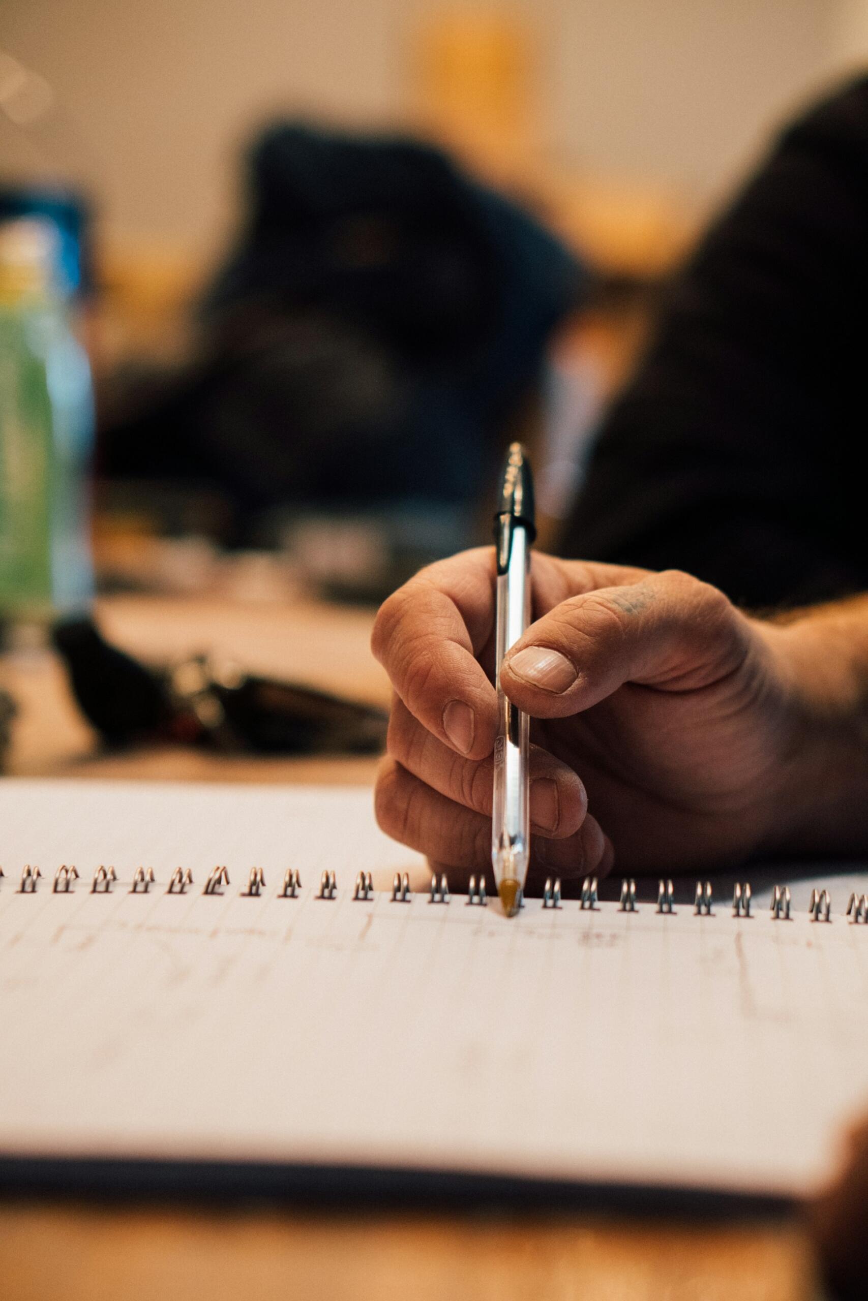 écriture d'homme