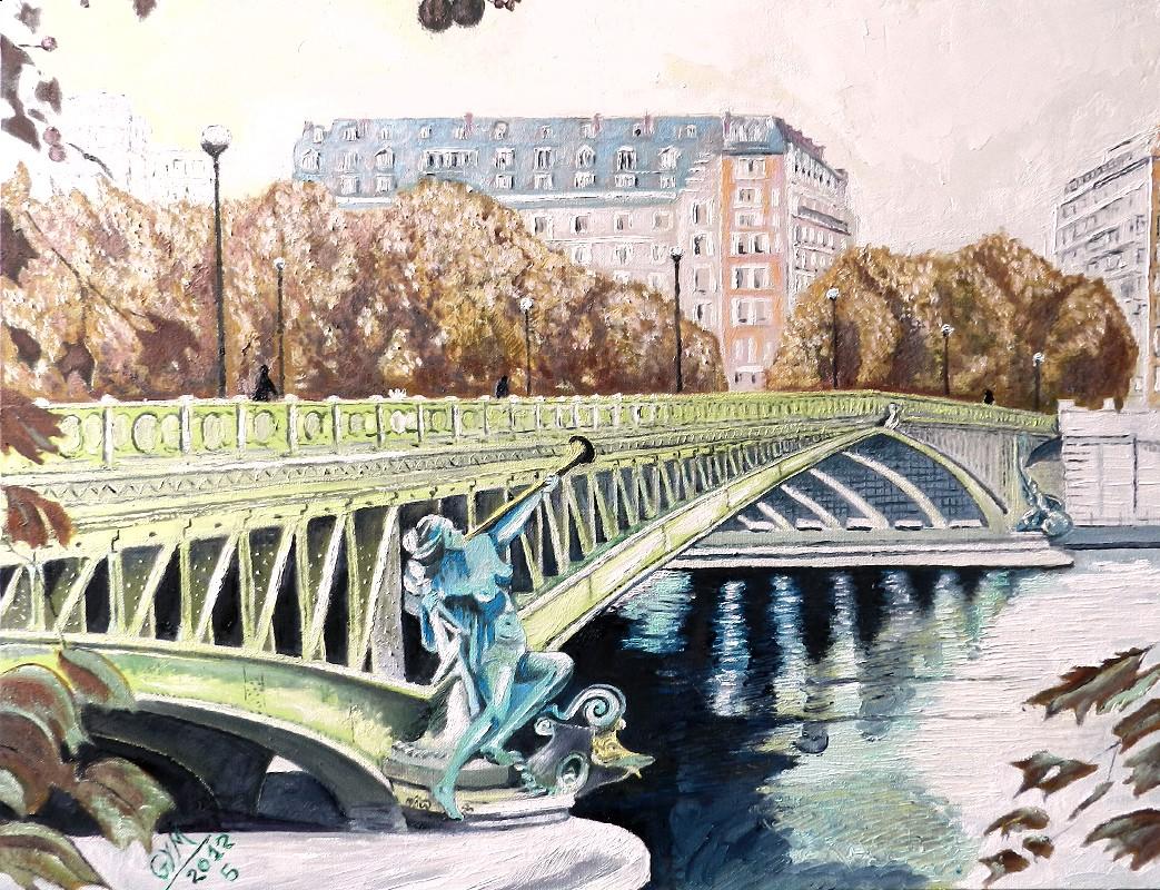 représentation artistique du Pont Mirabeau