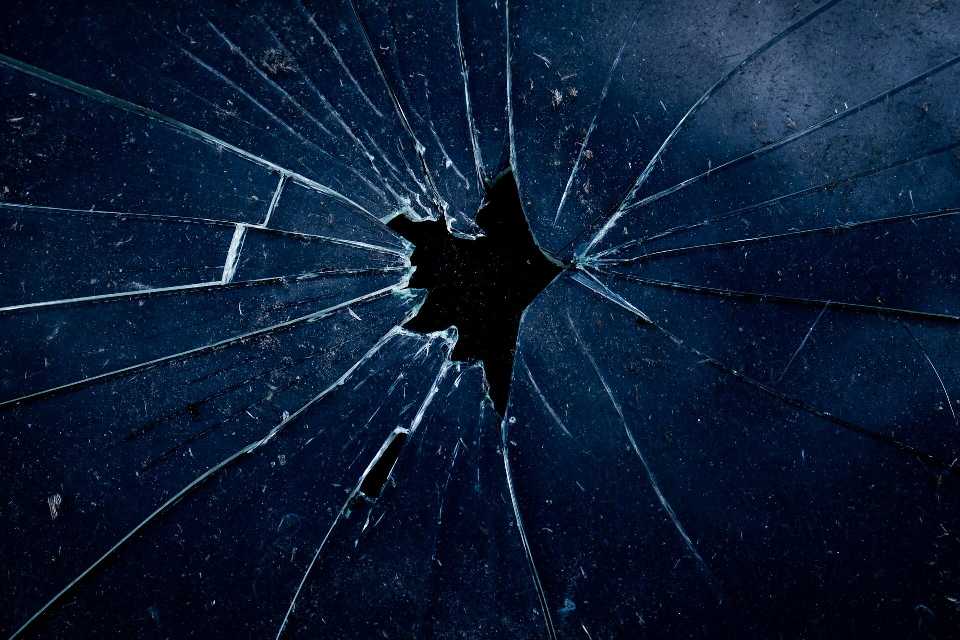 fracture d une vitre