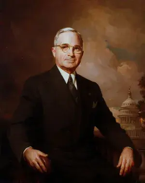 portrait du president americain harry s truman