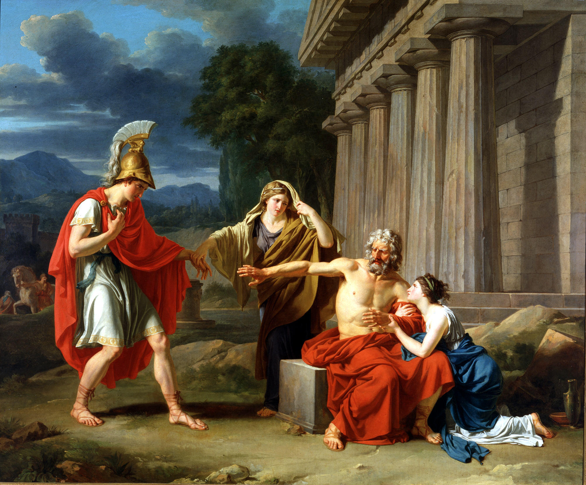 extrait d'une représentation théâtrale de la tragédie d'Oedipe Roi