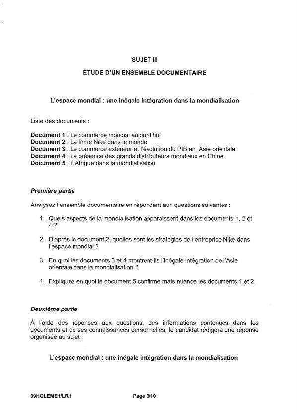 exemple sujet bac