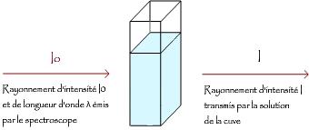 Solution dans une cuve de spectroscopie