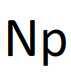 symbole de l'atome de neptunium