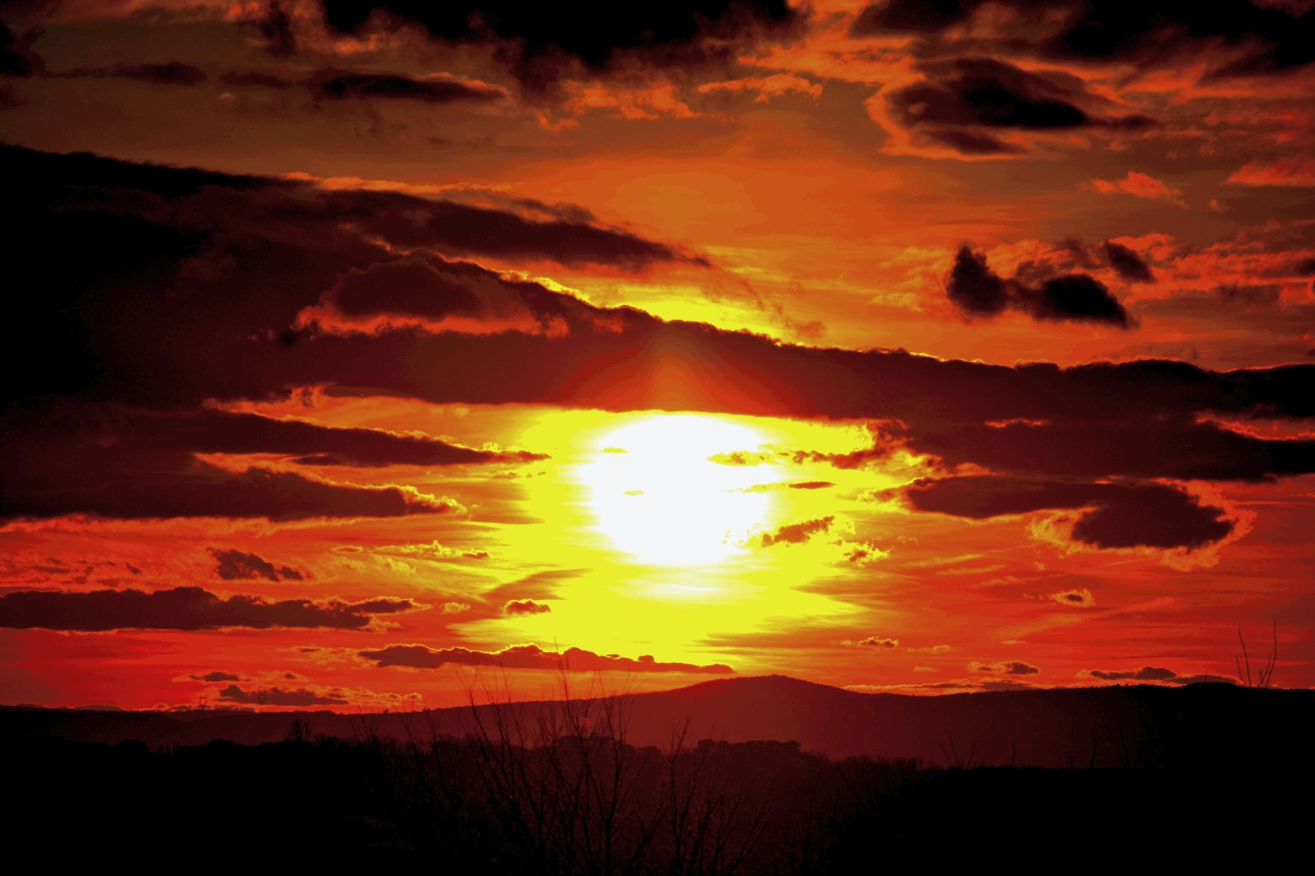 Un coucher de soleil.