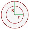 Area Enclosed Between Two Concentric Circles