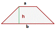 A trapezoid with bases and height
