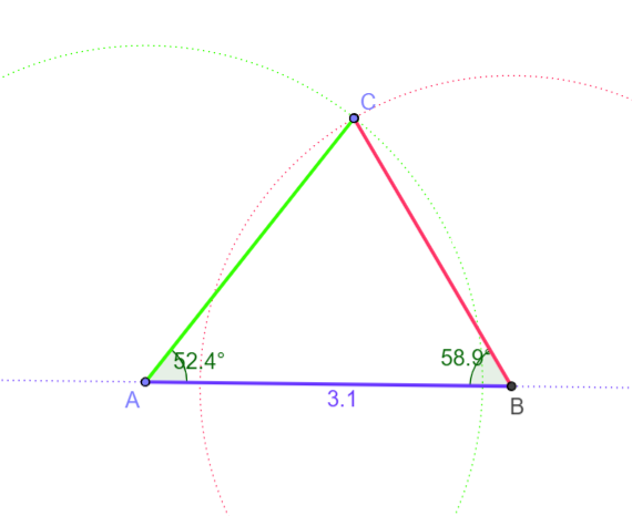 ASA Triangle. A triangle with two angles and one side.