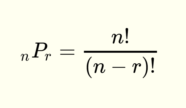 PermutationWithoutRepetitionFormula