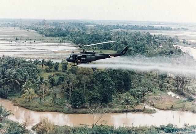 A U.S. Helicopter spraying Agent Orange